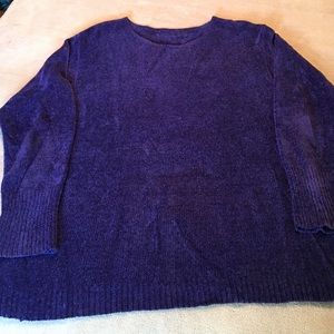 Catherines plush purple velour sweater